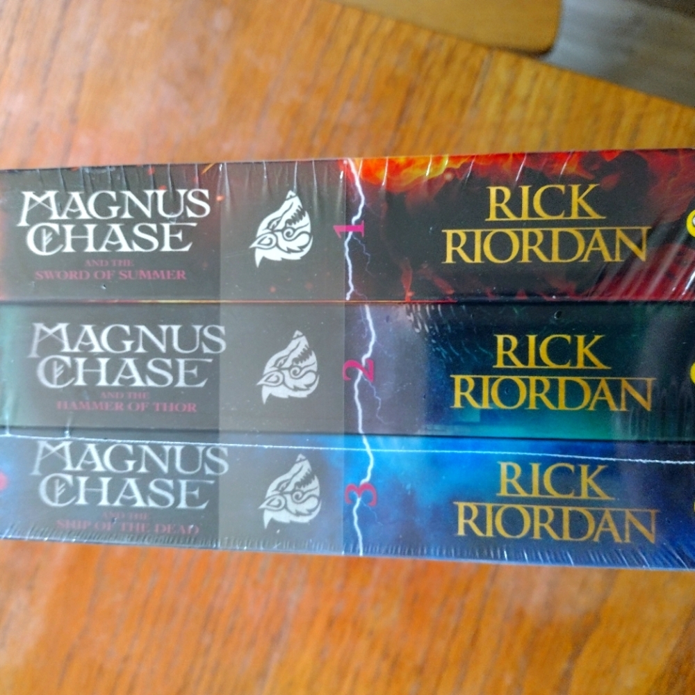 Magnus Chase Paperback set of 3 Boxed Set - Red, Black, Blue